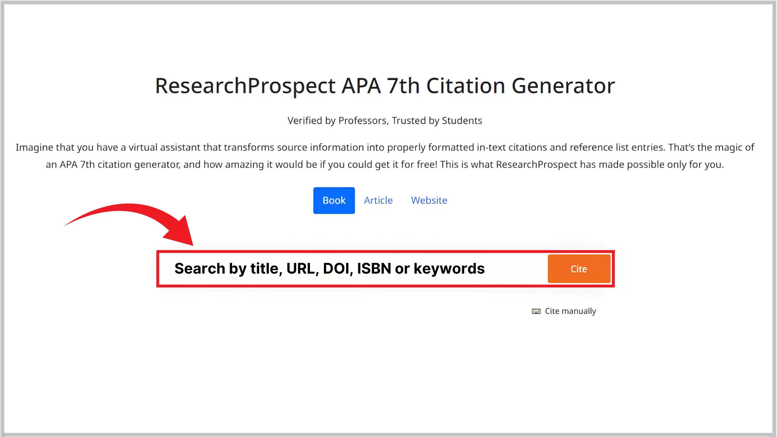 Free APA 7th Citation Generator ResearchProspect