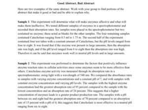 dissertation abstract schreiben Bad abstract example