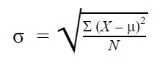 Formula to Find the Standard Deviation of  Population