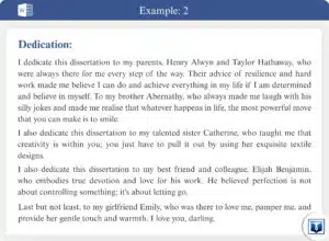 dissertation dedication example