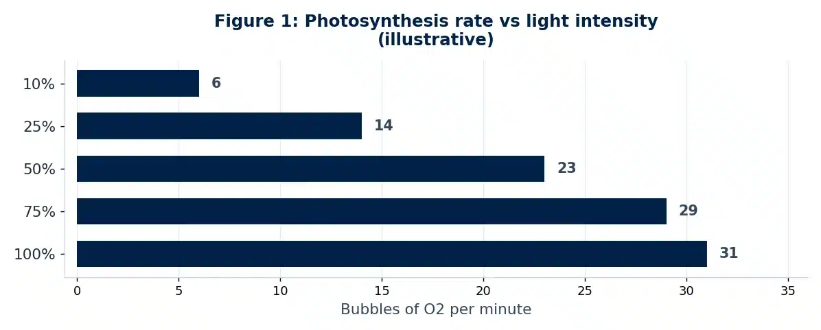 Results chart from this Biology lab report example (Figure 1).