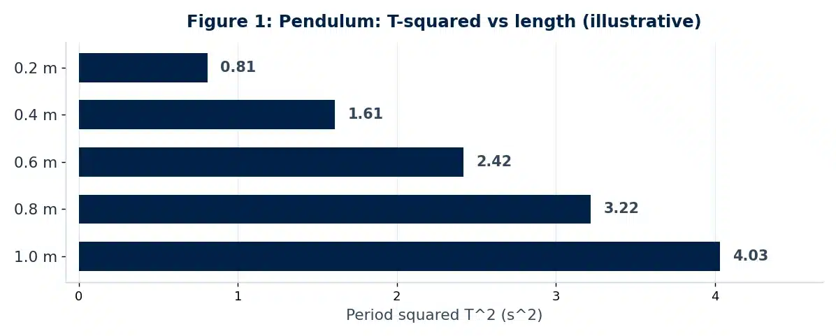 Results chart from this Physics lab report example (Figure 1).